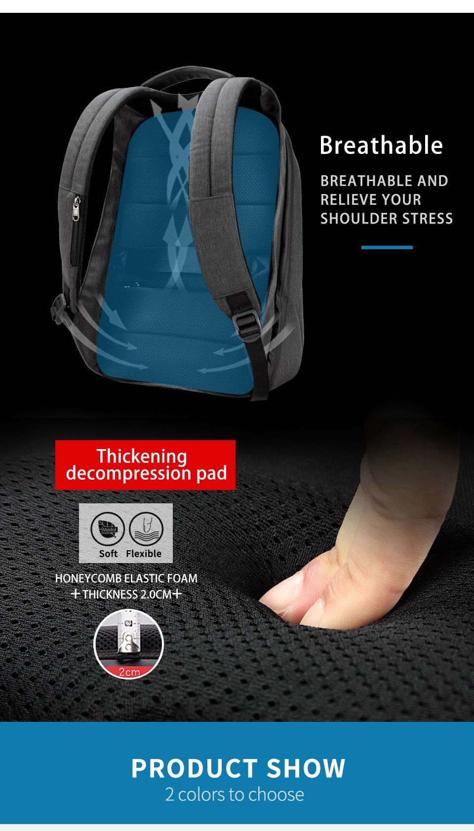 Multifunction USB Charging Laptop Backpack